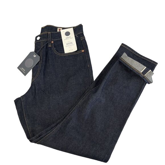 Women’s Levi’s Japanese Fabric Selvedge DenimHigh Rise Boyfriend Jeans 31x30 NWT - Picture 1 of 10